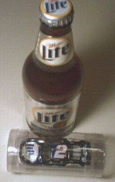 Wallace, Rusty #2 Miller Lite Car in Bottle - Click Image to Close