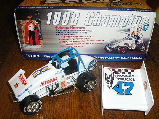 Herrera, Johnny 1996 Sprint Car Kings Row Champ AUTOGRAPHED - Click Image to Close
