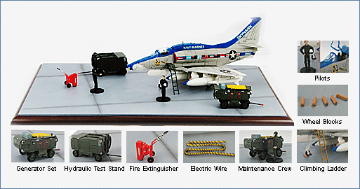 A-4M, "The Last Skyhawk",1979, Air Base Diorama W/figures HD001 - Click Image to Close